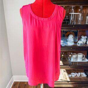 Pleione Hot Pink Sleeveless Tank Blouse Women’s Medium M Lightweight Top